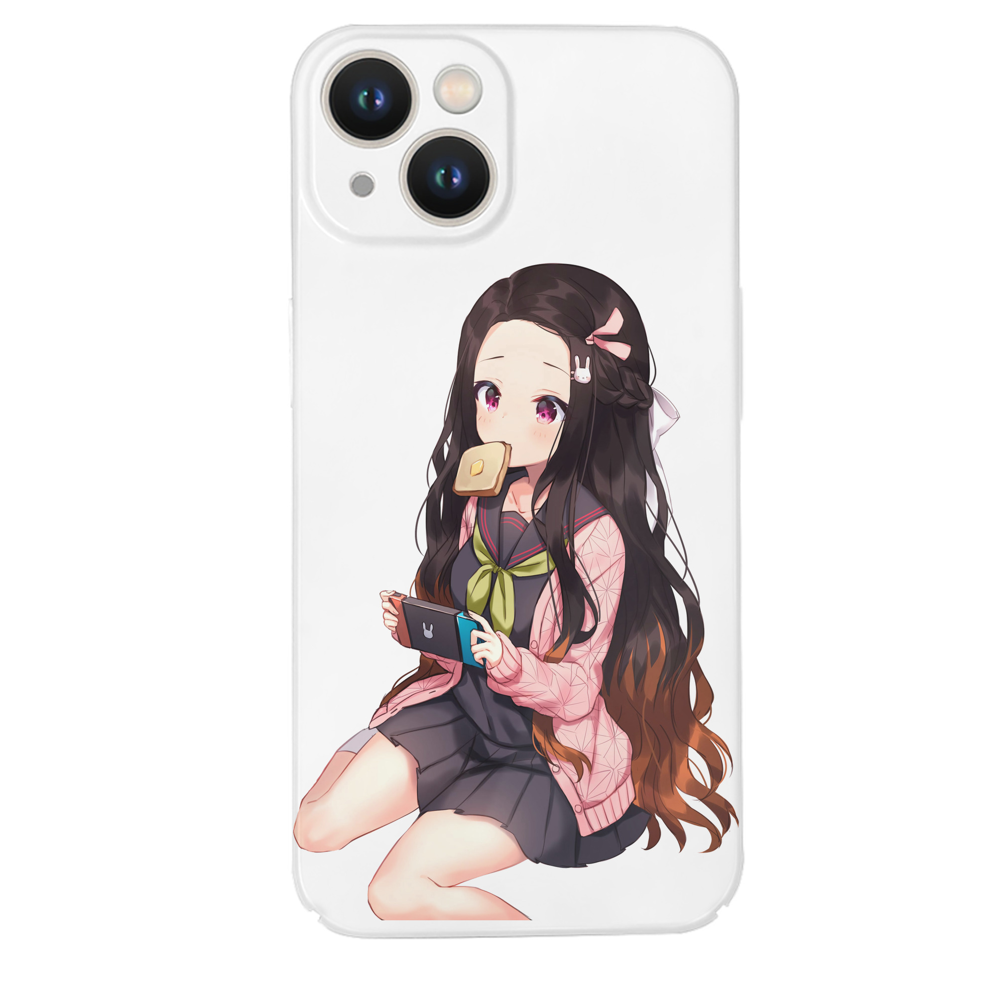 （画像用） 鬼滅の刃（きめつのやいば）竈門 禰󠄀豆子／かまど ねずこ Kamado Nezuko 【iPhone 14シリーズ対応】ハードケース